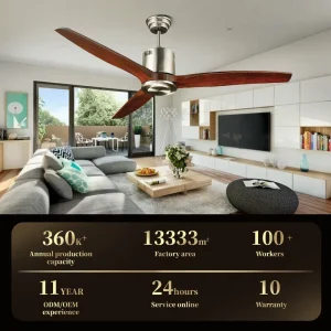 Factory Direct ABS Blades Remote Control Ceiling Fan 52 Inch Energy Saving Decorative Indoor Ceiling Fan