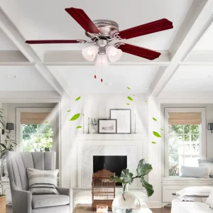 Factory Direct Ceiling Fan 52 Inch Energy Saving Decorative Low Profile Ceiling Fan With Lamp Electric 50 Digital