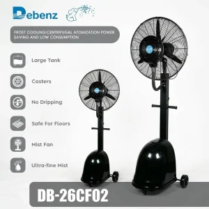 Factory Direct Dc Smart Chrome Steel Industrial Stand Mist Fan for Outdoor
