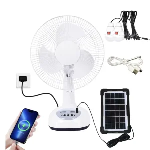 Factory Direct High wind 12 inch Blade Solar Table Fan with Remote Control