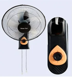 Factory Direct Mechanical Solar Charging Wall Mounted Air Cooling Fan Plastic Dormitory Quiet High Power 5 Blades Class Energy