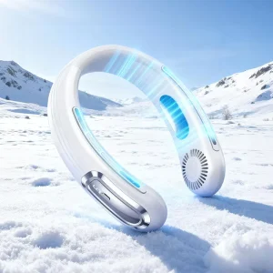 Factory Direct New 5 Speed Wearable Neck Fan USB Rechargeable Strong Airflow Quiet Portable Cooling Fan for Outdoor Travel