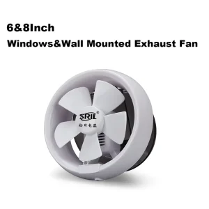 Factory Direct PP Residential Round Exhaust Fan 6″ 35 DB Wall Windows Mount for Bathroom Toilet Kitchen CE RoHS OEM ODM