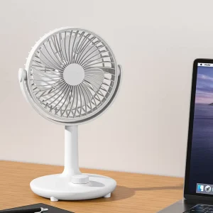 Factory Direct Plastic USB Desktop Fan 4000mAh Battery 360 Adjustable Head Knob Stepless Speed Control Class Energy Efficient