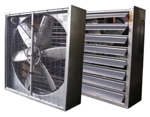 Factory Direct Self closing Rainproof Louver Large Air Volume Low Noise Square Wall Mount Axial Fan