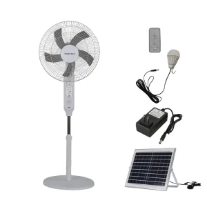 Factory Direct Supply Solar Charging Fan with Lighting Lamp 16 Inch 20W ABS Material ORG 188