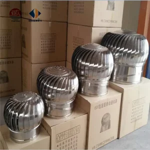 Factory Direct Unpowered Roof Turbo Vent Whirlybird Ventilator Anti Corrosion 500 600 800mm Industrial Roof Ventilation Fan