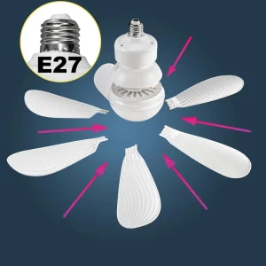 Factory Electric E27 Bathroom Fan 52cm LED Ceiling Fan 3 Level Speed Remote Control 6 Blades Low Noise DC Brushless