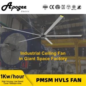 Factory Fans HVLS Industrial Giant Ceiling Fan High Volume Low Speed Ceiling Fan