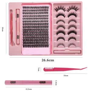 Factory Handmade 0.07mm C for Fan Cluster Lashes Natural Soft DIY Individual Eyelash Extension Kit Tweezers Private