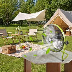 Factory New Design 14Inch DC Motor 12Speed 25W Multi Function Electric Solar Cooling Table Fan for Home with Solar Panel