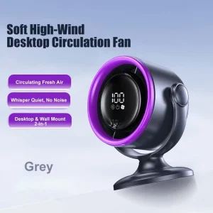 Factory New hot sales 3600mAh battery 100gears big wind digital display wall mounted oscillating rotation Desktop table fan