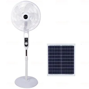 Factory OEM High Efficiency Home Height Rechargeable Wide Angle Adjustment Outdoor Home 16 Inch Solar Fan With Battery