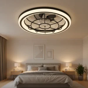 Factory OEM ODM Smart WiFi 6 Speed DC Motor Modern LED Ceiling Fan with Remote Control Mini Quiet Low Noise for Bedroom