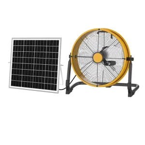 Factory Outlet Solar Powered Touch Control Oscillating Rechargeable Floor Fan 15600mAh Battery High Efficiency 40h Runtime for