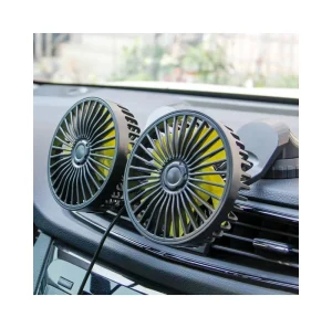 Factory Portable 360 Degree Rotation Dual Head Car Air Cooling Fan 6 Inch USB Built in Aromatherapy Strong Wind for