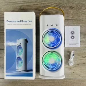 Factory Portable Air Conditioning Fan USB Spray Water Cooling with Light Fan Small Cooling Desktop Fan