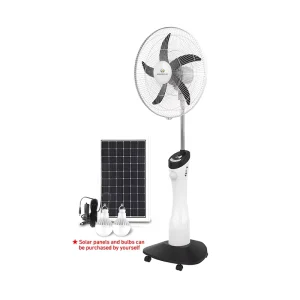 Factory Price 16 18 Inch New Rechargeable Stand Solar Fan With 12V 7000mAh Battery Fan for Indoor Outdoor
