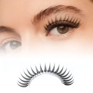 Factory Price New Anime Pointed Handmade Natural Long Synthetic Hair Korean PBT Fiber Eyelashes Extension Black Fan Eyelashes