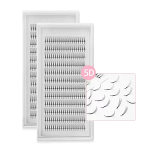 Factory Price Premade Fans Long Stem Pointy Base 5D Volume Handmade Narrow Eyelash Extension Fans Korean PBT Synthetic Fiber 12