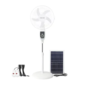 Factory-Priced Rechargeable Solar USB Plastic 3-Speed Swing Low Noise Home Fan with Remote Control for Outdoor Car Hotel Use