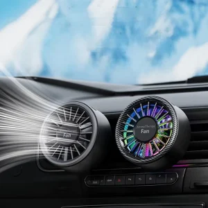 Factory RGB Ambient Light Aromatherapy Fan with Brushless Motor Three-Speed USB Fan for Car Outdoor Use