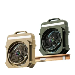 Factory Smart USB Rechargeable 3000mAh Battery Lightweight Portable Desktop Mini Fan Light for Summer Outdoor Camping
