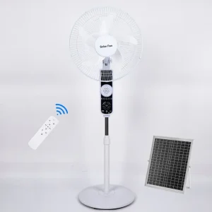 Factory Solar Battery Outdoor Floor Fan 17-inch Blade Diameter 15W Remote Control Photovoltaic Panel Bathroom Fan