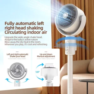 Factory Strong Wind Floor Fan Remote Vertical Circulation Fan for Home Office Indoor Air Cooling