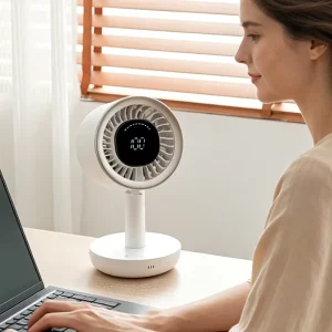 Factory USB Rechargeable Oscillating Desktop Fan Quiet Rotating Table Fan for Office Bedroom Car Outdoor Use