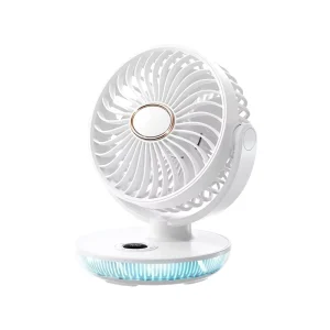 Factory USB Rechargeable Portable Mini Fan Low Noise Desktop Wall Mount Digital Display Cooling Fan Space Saving