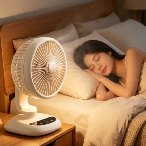 Factory brushless motor touch light digital display timer table wall mount Desktop oscillating air circulation swing fan