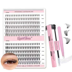 Fairy Delicate Silk Fan Eyelashes Extension Breathable Strong Non Irritating Spread 14mm Novice Practice Training Beauty