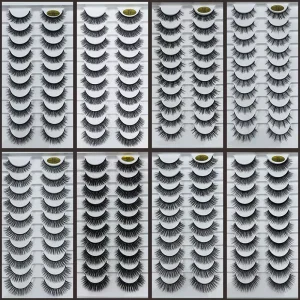 False Eyelashes Natural Short Lashes Full Strip Eyelash Faux Mink Lashes Vendor Costumed Eyelash Packaging