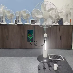 Fan Working Is Solar the Big 12V Rechargeable Battery Electronic Solar Panal Fan With Headlight Kit by Solar Charge