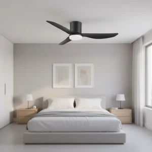 Fandelier Flush Mount 3 Blades Ceiling Fan Light Tuya Smart LED Remote Control Luxury Plastic Bedroom Ceiling Lamp with Fan