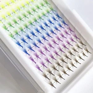 Fans Eyelash Manufacturer Color Premade Fans Eyelash Extensions Heat Bonded