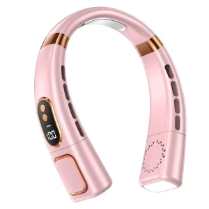 Fashion Neck Air Conditioner Portable Neck Fan USB Rechargeable Battery Operated USB Fan Hands Free Bladeless Wearable Mini Fan