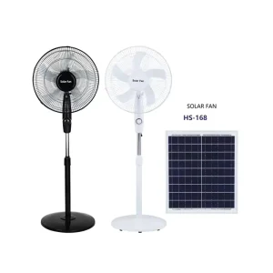 Fast Delivery Rechargeable Solar Powered 16 18 Inch Pedestal Fan AC DC Charging Remote Control Tower Fan Solar Tower Fan