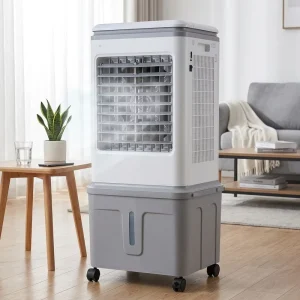 Fast Heat Dissipation Standing Fan 3600m3/hr 35L Water Tank Efficient Cooling Energy Saving OEM Solar Air Cooler