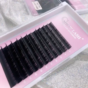 Faux Mink Fast Blooming Eyelash Extensions Custom 12lines Lash Trays Easy Fanning Volume Lash Extensions Lash Supplier