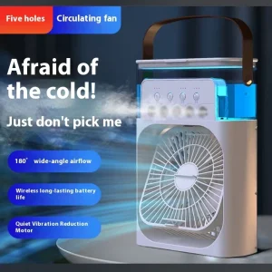 Five Hole Spray Fan USB Multifunctional Office Desktop Humidifier Air Cooler for Household Use Table