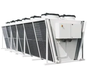 Flat Type Dry Cooler Radiator Axial Fan Screw Compressor 900 CFM Airflow for Industrial Oil Fluid Cooling System