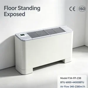 Floor Standing Chilled Water Fan Coil Unit Galvanized Steel Casing Hydronic FCU for Hotel Mall Plant Heating and Cooling