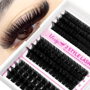 Fluffy Segment Cluster Lashes Eyelash Extension Pravite Label Individual Cluster Lashes Kit Custom Logo