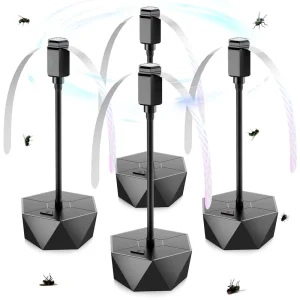 Fly Fans for Tables Fly Repellent Fan Outdoor Indoor Keep Flies Away Fly Repellent Fans for Tables with Holographic Blades