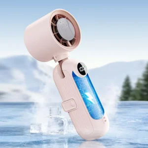 Foldable Desktop Umbrella Fan 180+ 180 Swivel Clip 10 12mm Handle 3000mAh USB 5 Speeds LED Display Cooling Plate Hands Free