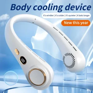 Foldable Fan LED Digital Display Electric Air Cooling Outdoor USB Rechargeable Personal Fan