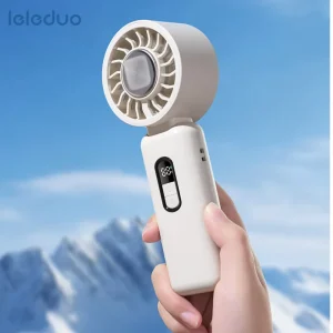 Foldable Handheld Fan 3000mAh USB C Rechargeable with Cooling Pad 3 Speed Quiet Portable Mini Fan for Travel Outdoor