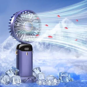Foldable Hanging Neck Cooling Handheld Fan USB Portable Wearable Rechargeable Pocket Mini Fan for Car RV Use Brushless